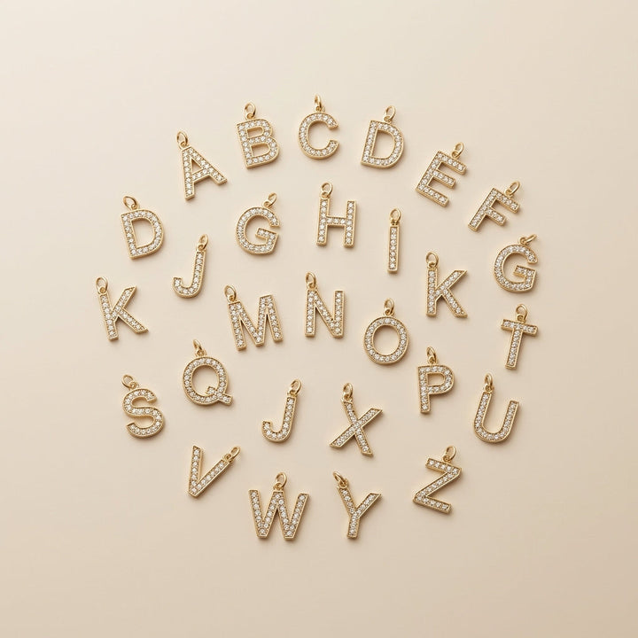 Solea Pavé Initial Necklace