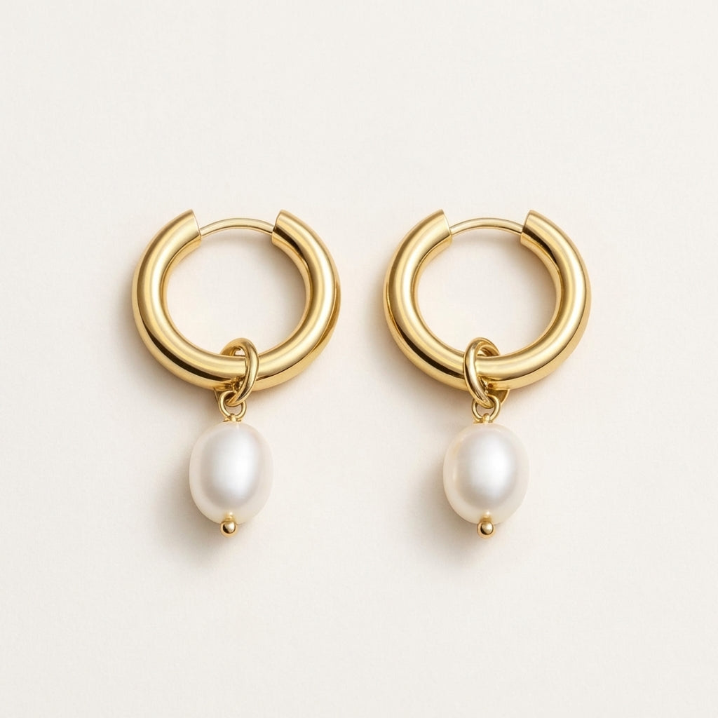 Elara Pearl Hoops