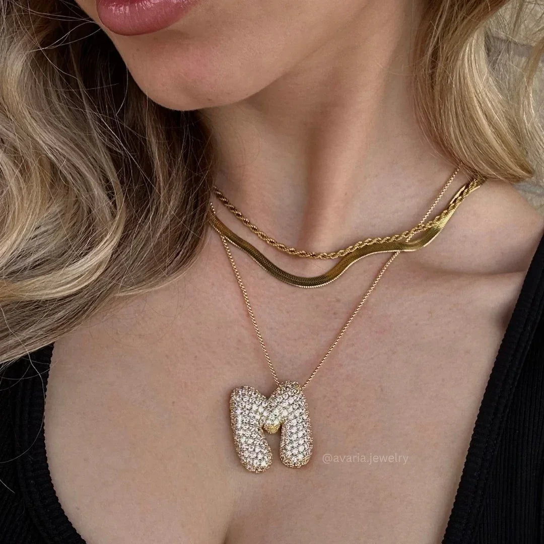Initial Bubble Necklace
